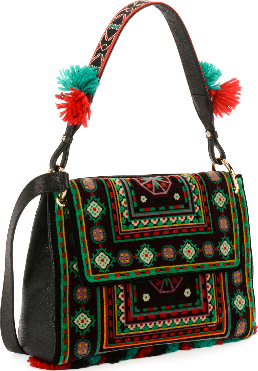 Etro B Sotto Braccio Carpet Embroidered Shoulder Bag