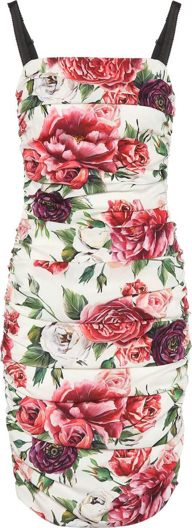 Dolce & Gabbana Floral stretch-silk dress