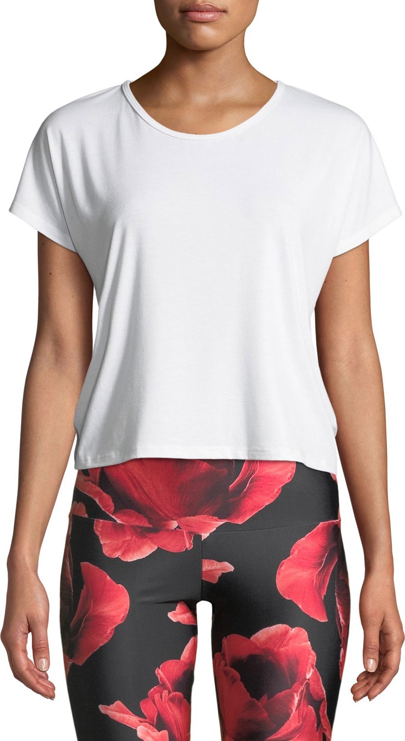 ONZIE Swing Back Short-Sleeve Open-Back Top ONZIE Swing Back Short-Sleeve Open-Back Top