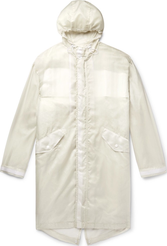 Helmut Lang Printed Nylon-Ripstop Hooded Parka with Removable Liner