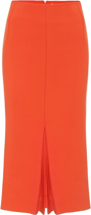 Victoria Beckham Crêpe midi skirt