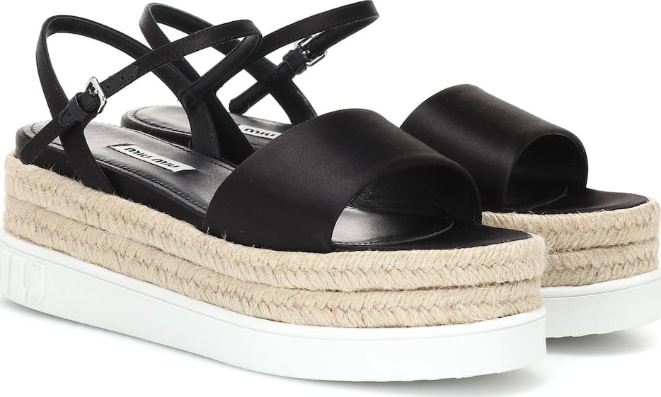 Miu Miu Satin platform sandals
