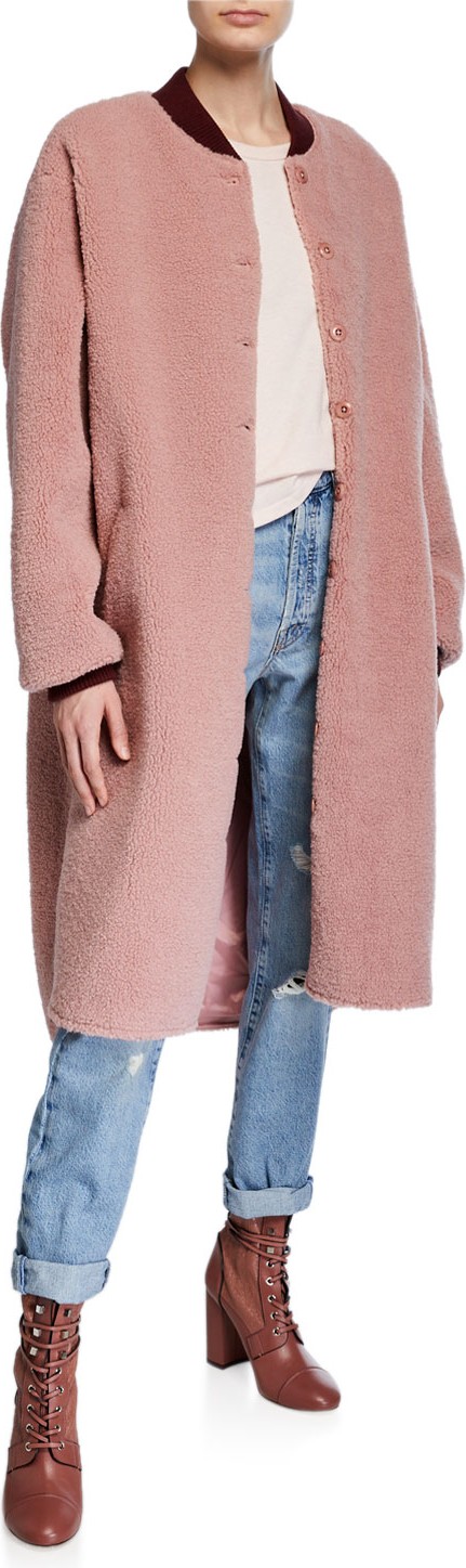 THE GREAT. The Sherpa Long Coat