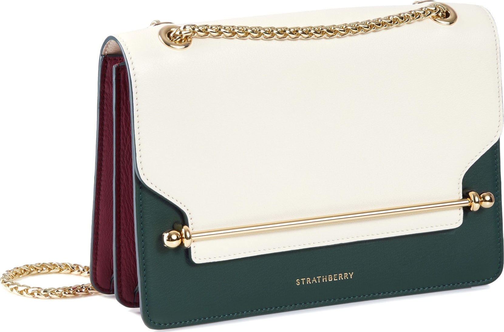 Strathberry East/West Colorblock Leather Crossbody Bag