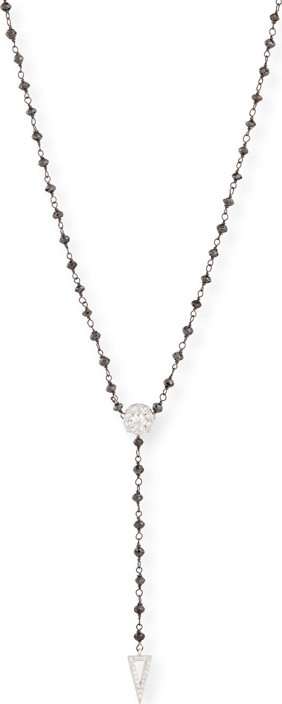 Rina Limor Twilight Black & White Diamond Y Necklace