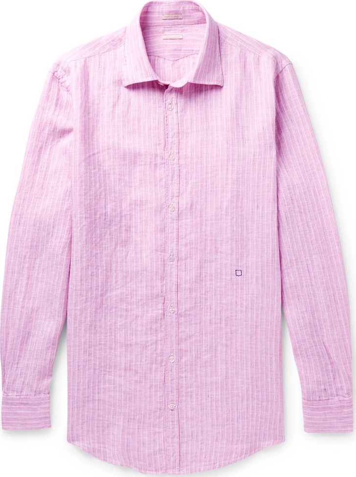 Massimo Alba Striped Linen-Gauze Shirt