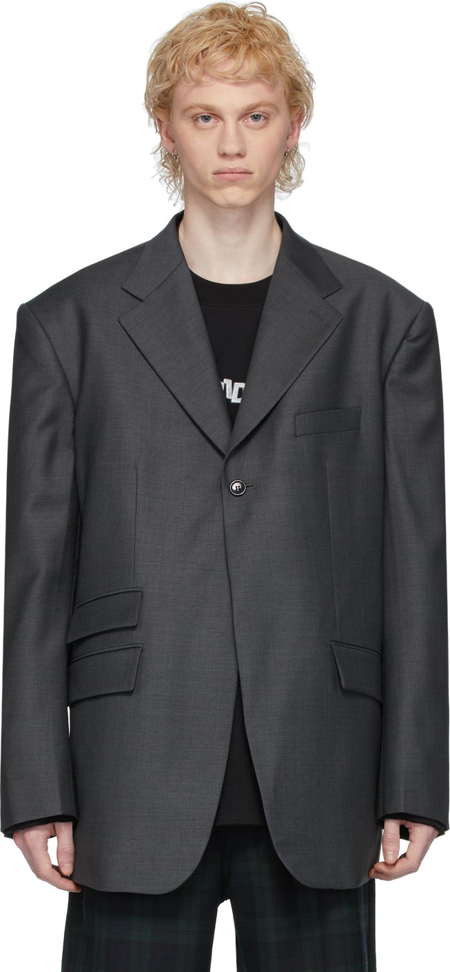 We11done Grey Wool Blazer