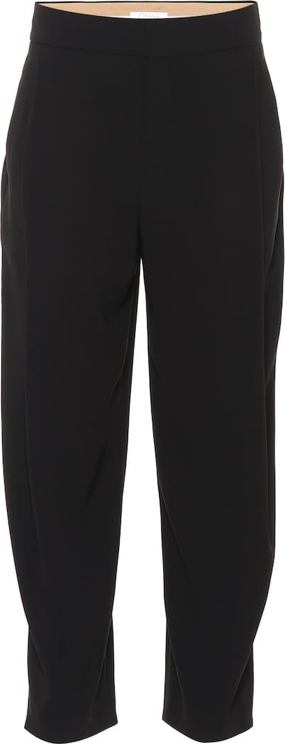 Chloe Cropped high-rise crêpe pants