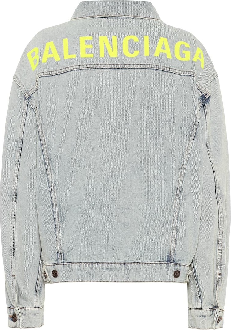 Balenciaga Logo oversized denim jacket