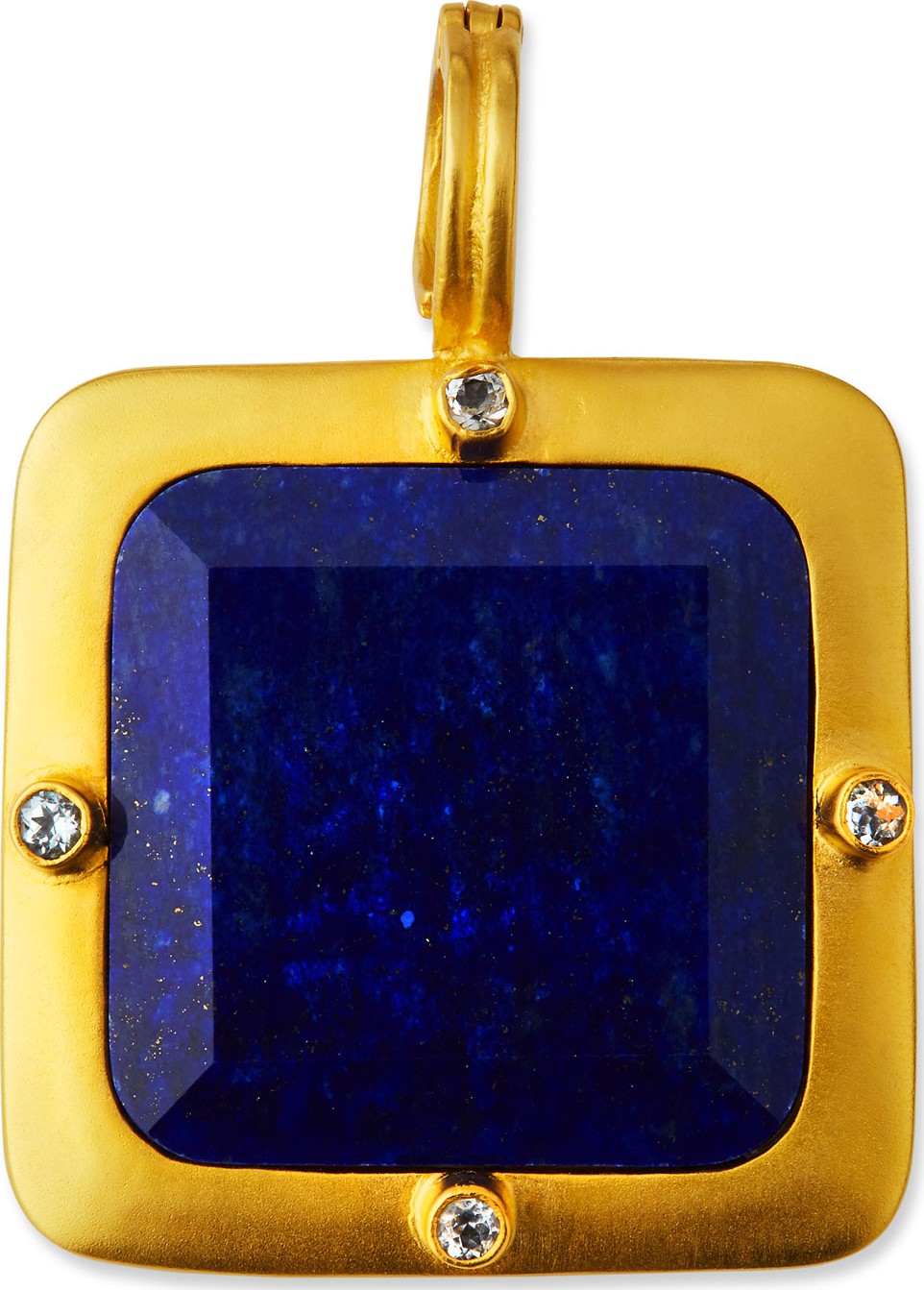 Dina Mackney Square Lapis & Topaz Pendant