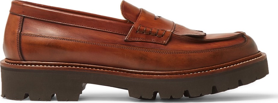 Grenson Leather Kiltie Loafers
