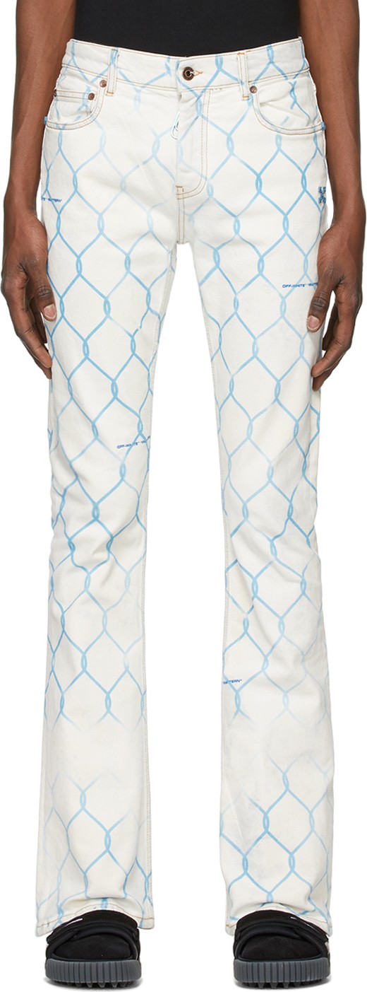 Off White Off-White Fence Stacked Skinny Jeans