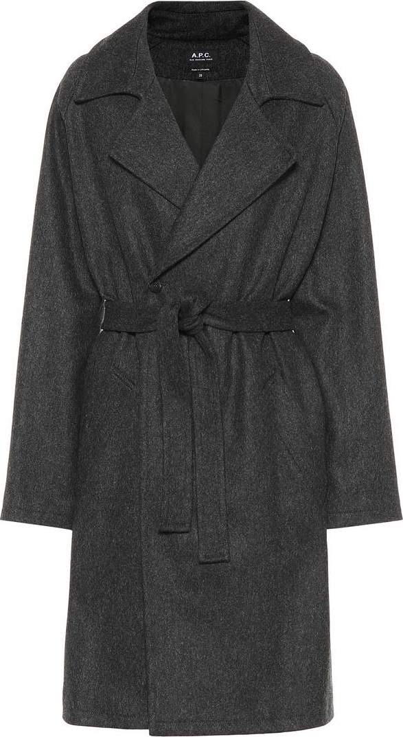 A.P.C. Wool-blend wrap coat