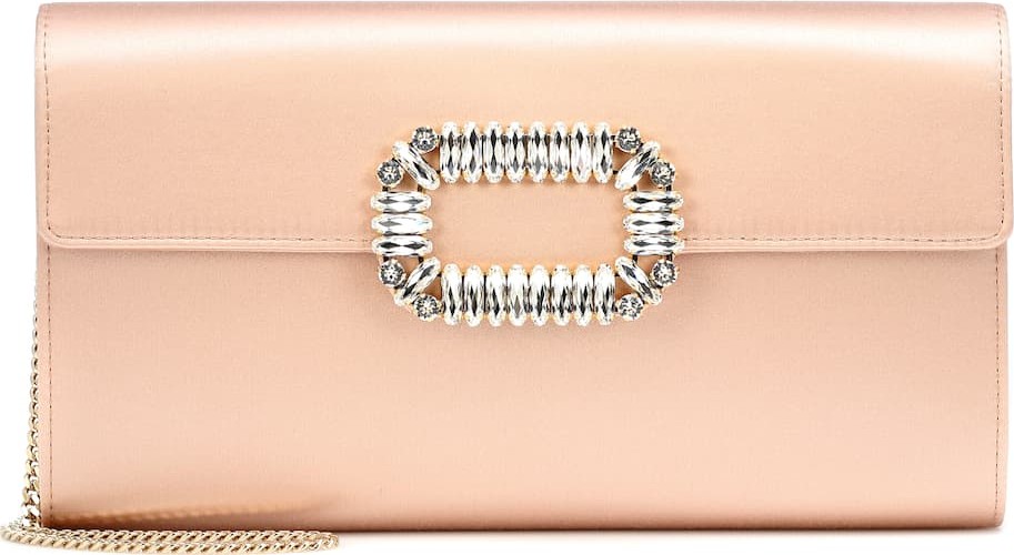 Roger Vivier Evening Envelope satin clutch