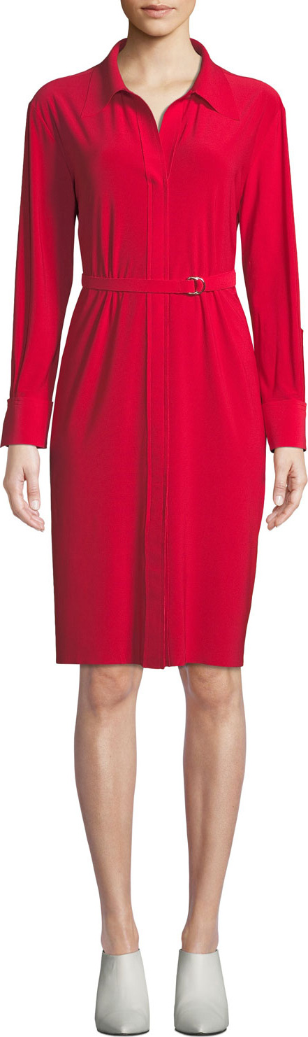 Norma Kamali NK Shirt Dress w/ D-Ring Belt
