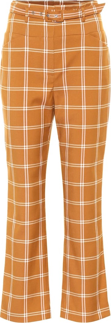 Jonathan Simkhai Checked cotton-blend pants