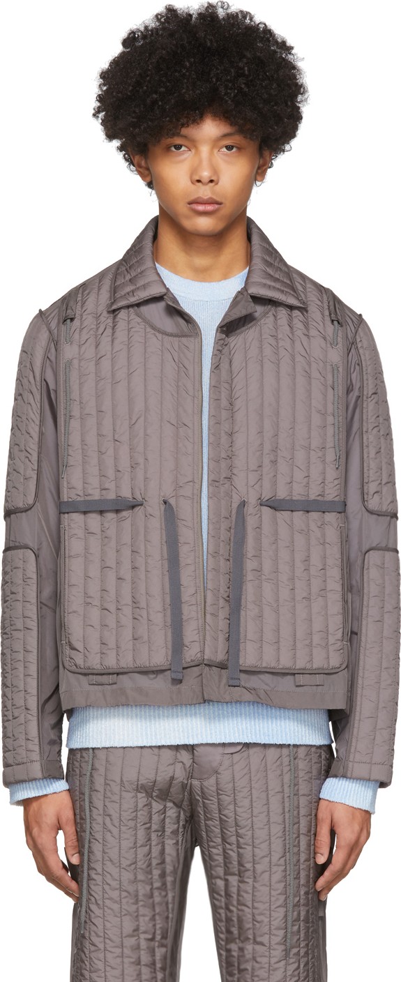 Craig Green Grey Quilted Skin Jacket