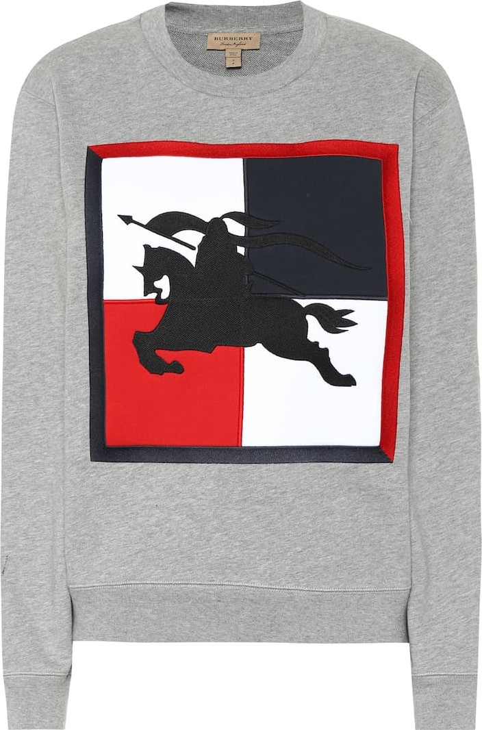 Burberry London England Embroidered cotton sweatshirt