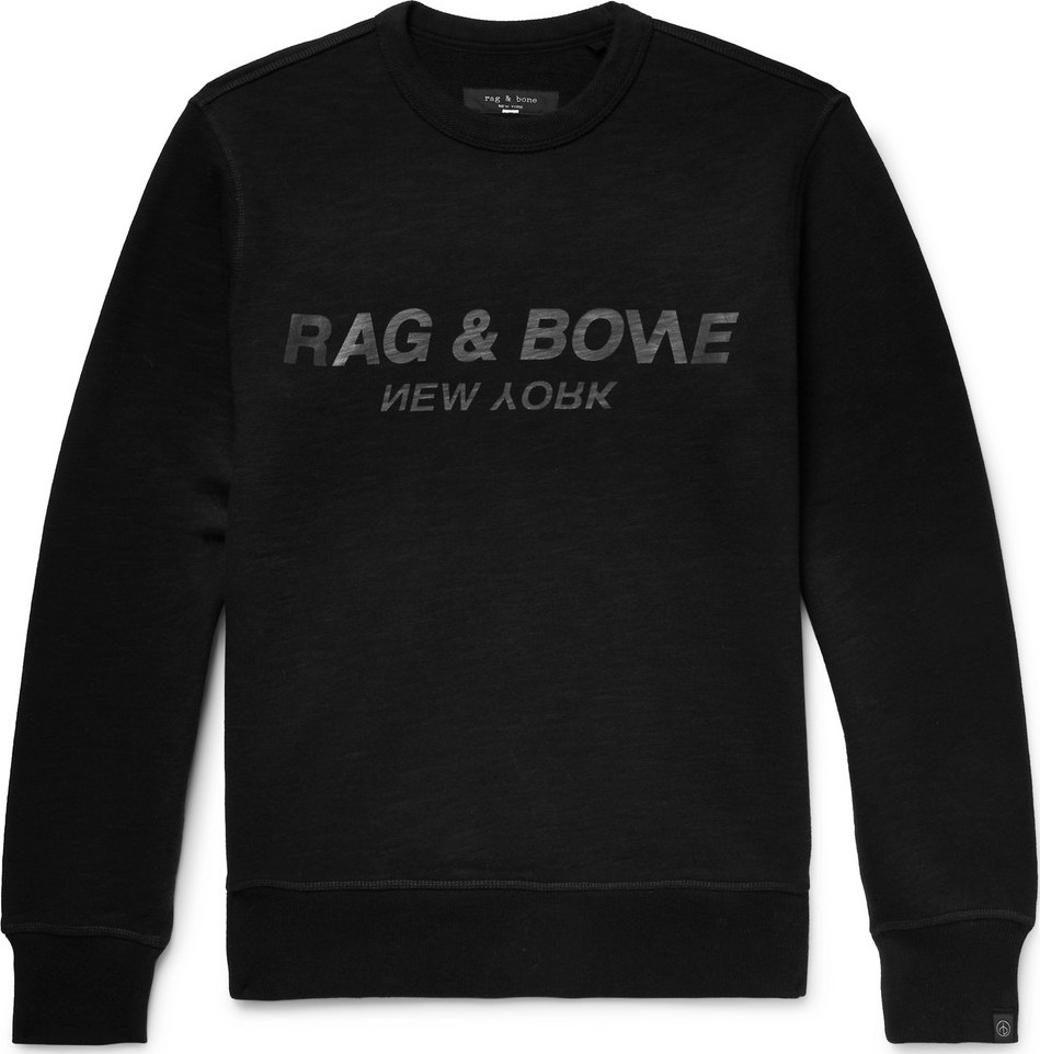 Rag & Bone Logo-Print Loopback Cotton-Jersey Sweatshirt