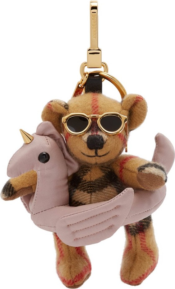 Burberry London England Thomas Bear Pool Float cashmere key ring