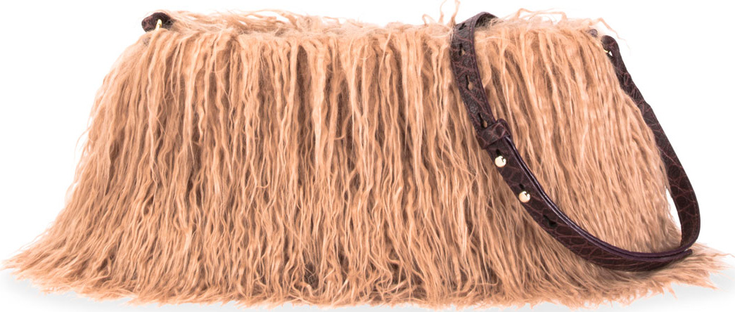 Dries Van Noten Small Faux-Fur Zip Crossbody Bag