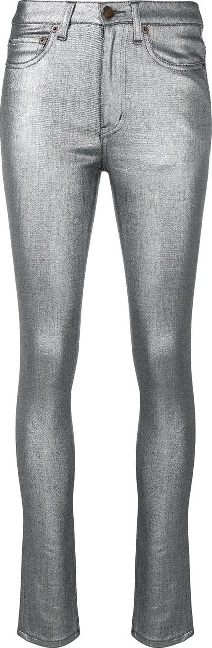 Saint Laurent metallic skinny jeans