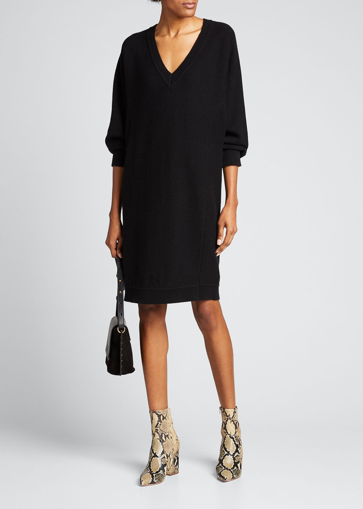 Vince V-Back Dolman-Sleeve Shift Dress
