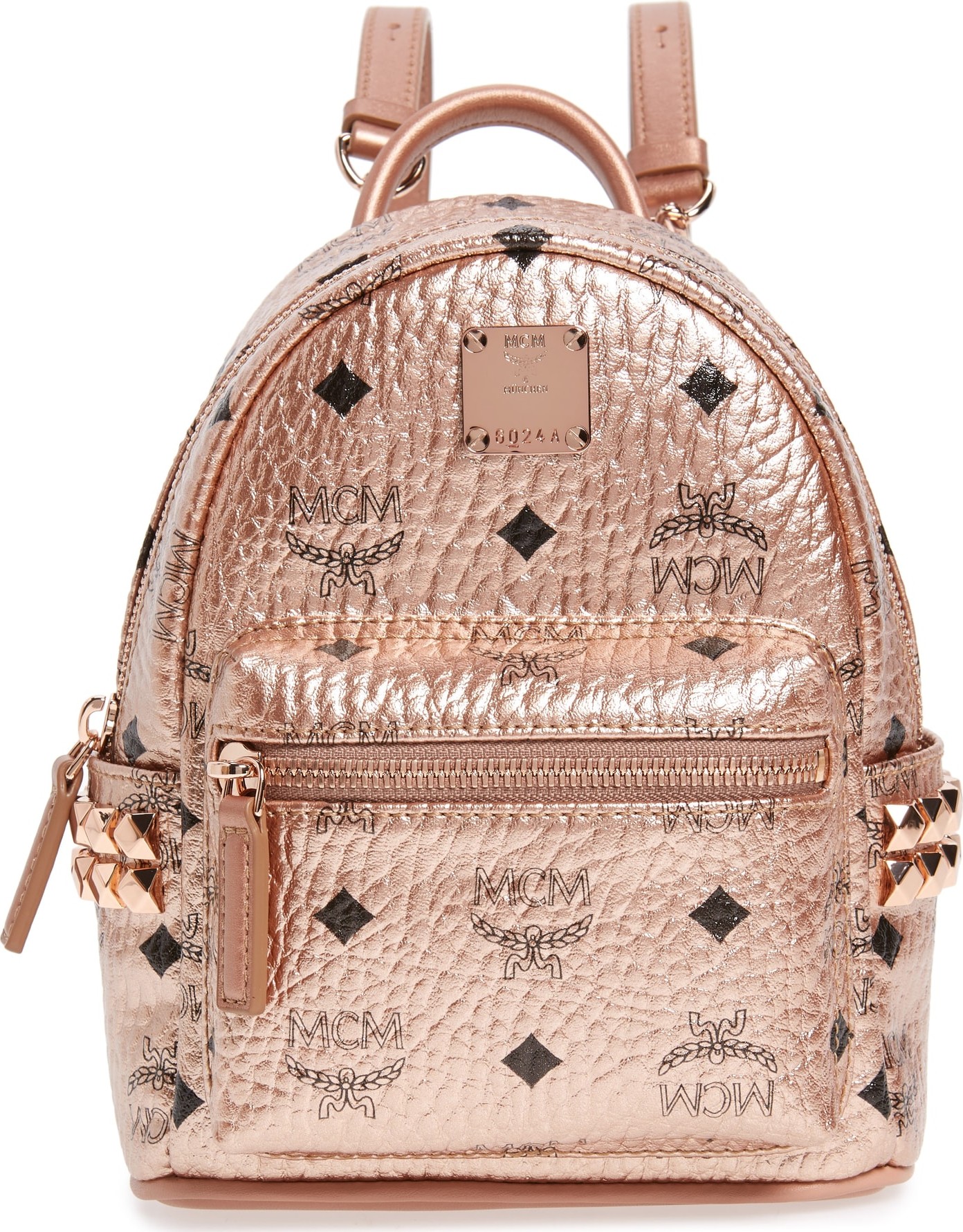 MCM X-Mini Stark Side Stud Coated Canvas Backpack