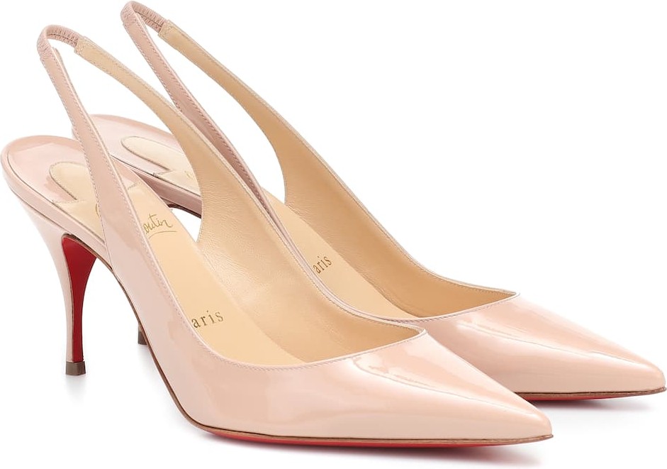 Christian Louboutin Clare Sling 80 patent leather pumps