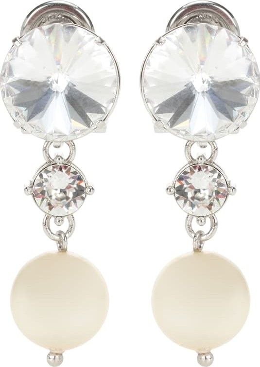 Miu Miu Crystal-embellished clip-on earrings