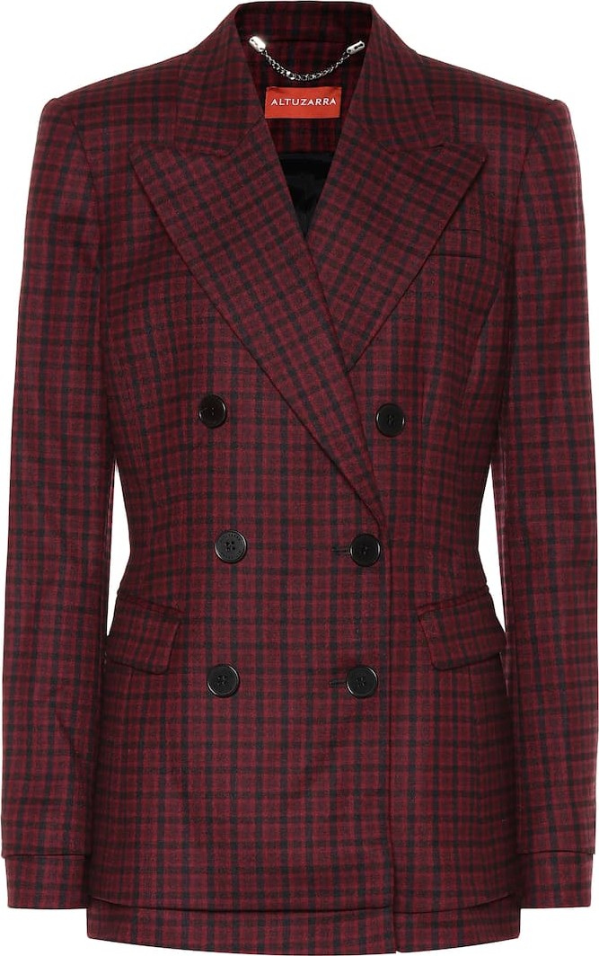 Altuzarra Ria checked stretch-wool blazer Altuzarra Ria checked stretch-wool blazer
