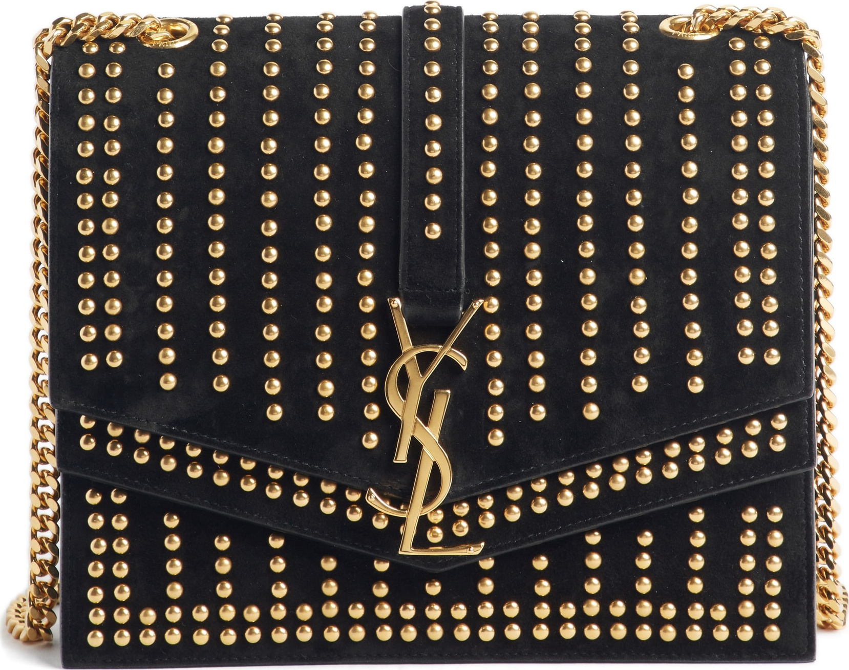 Saint Laurent Medium Sulpice Studded Leather Shoulder Bag