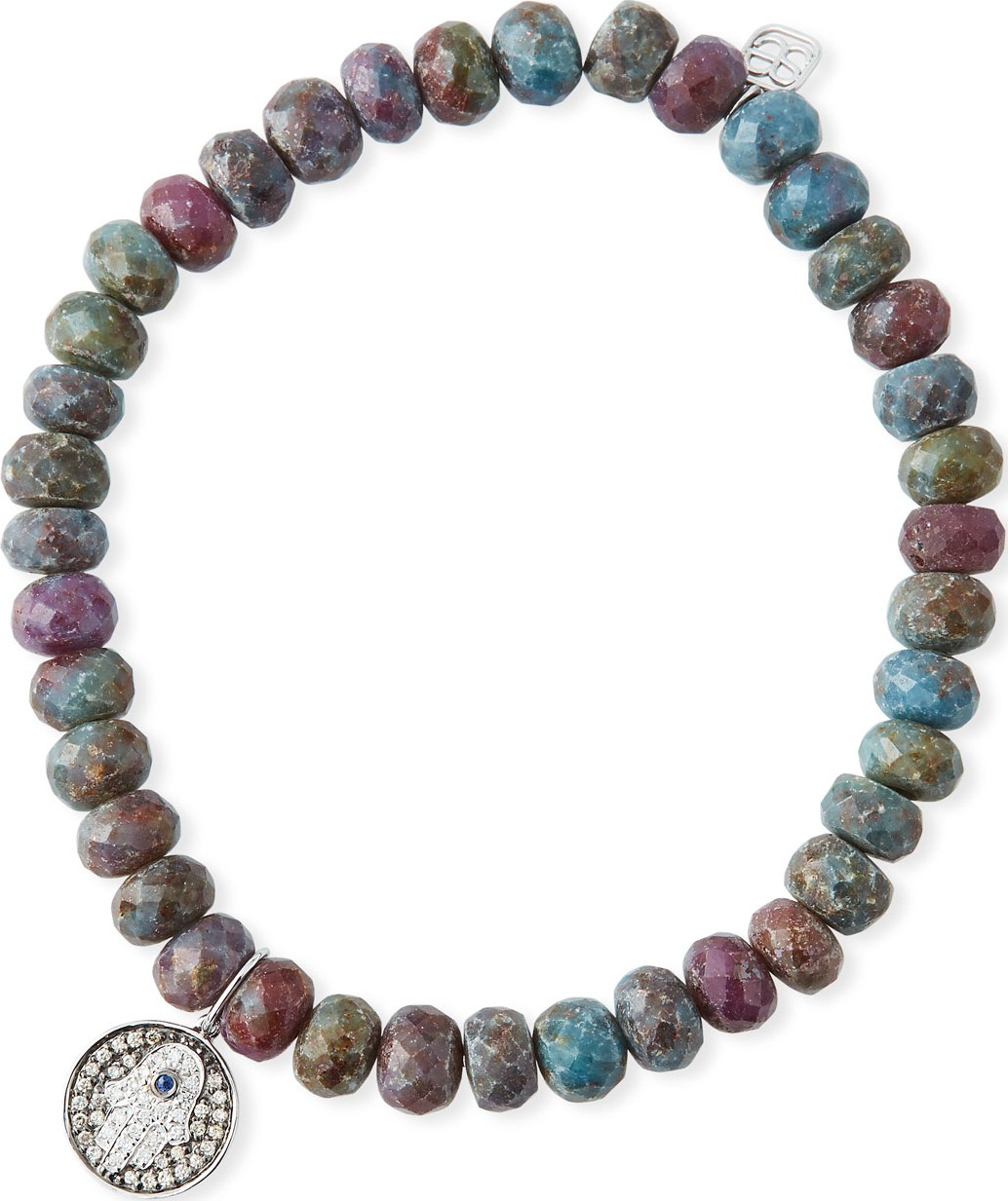 Sydney Evan Kyanite Quartz & Diamond Hamsa Bracelet