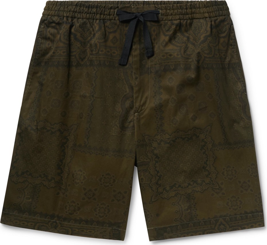 Officine Générale Printed Cotton-Twill Drawstring Trousers