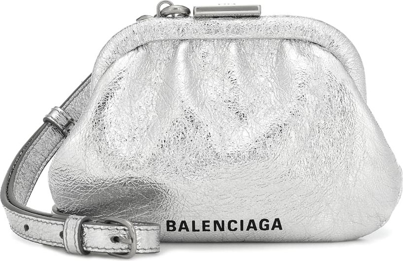 Balenciaga Cloud XS leather clutch