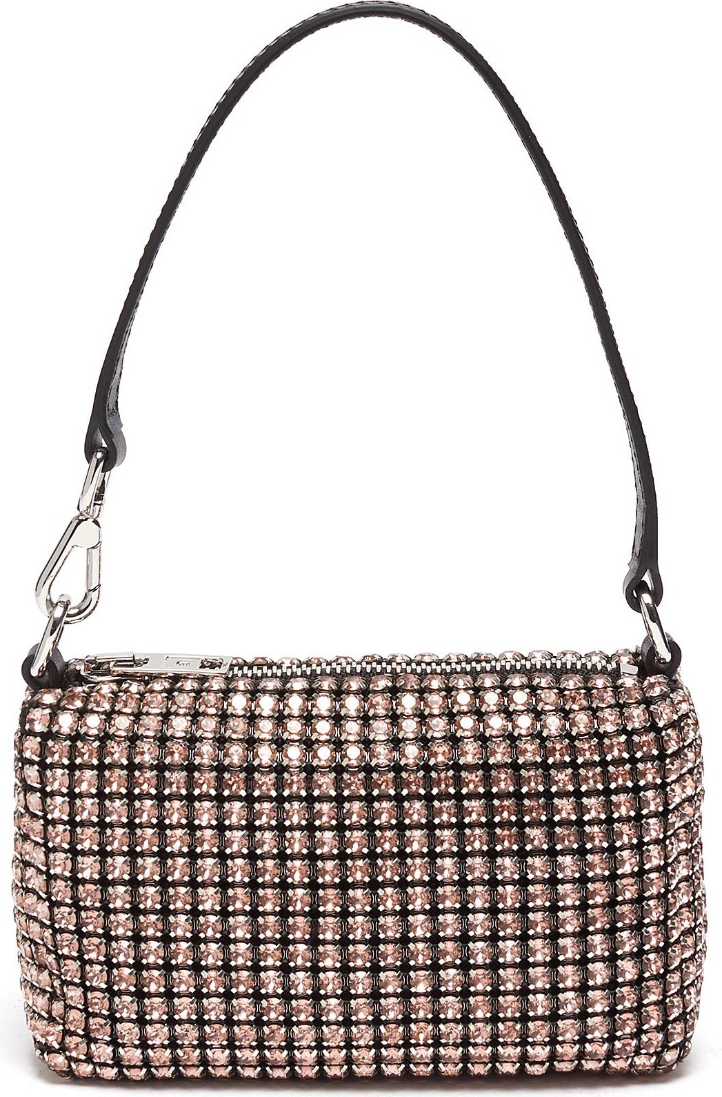 Alexander Wang Wangloc rhinestone top handle mini pouch