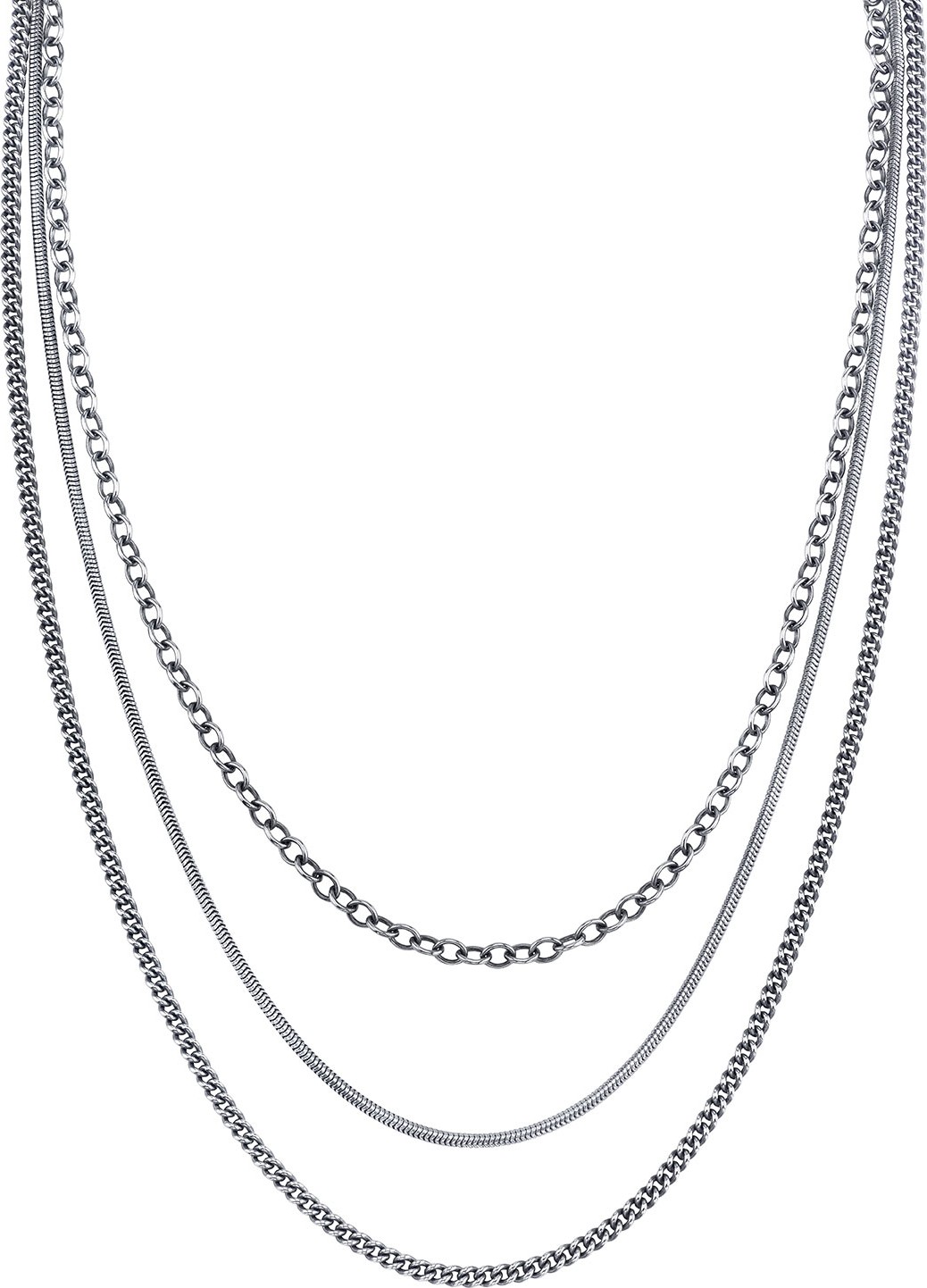Sheryl Lowe Triple-Layer Diamond-Clasp Necklace