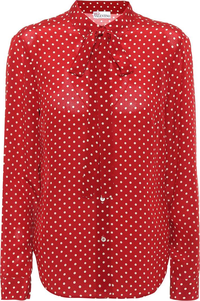 RED Valentino Polka-dot silk blouse