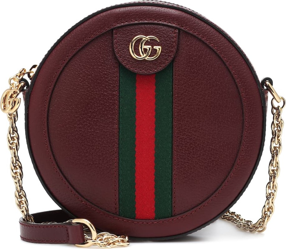 Gucci Ophidia Mini Round leather shoulder bag