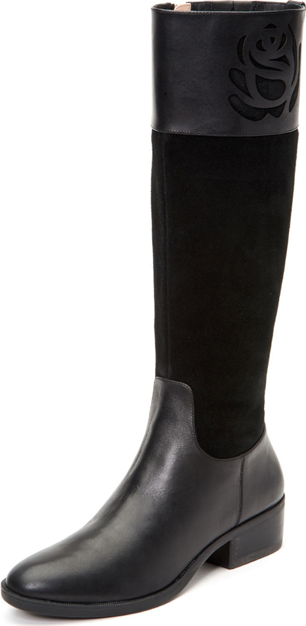 Taryn Rose Georgia Tall Leather/Suede Riding Boots