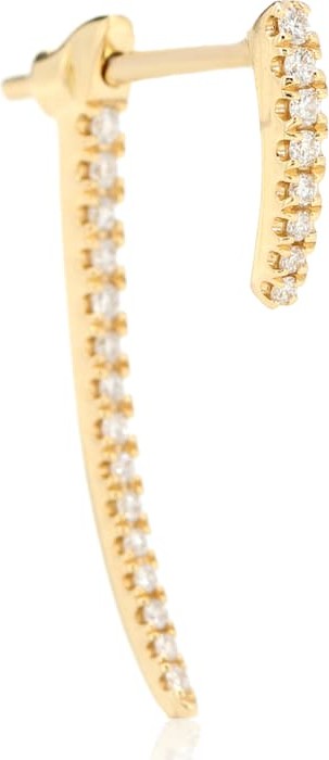 Maria Tash Long Talon 18kt gold and diamond single earring