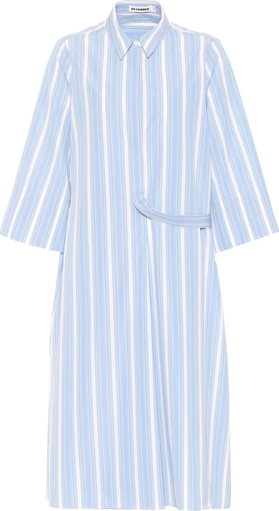 Jil Sander Cotton striped shirt dress