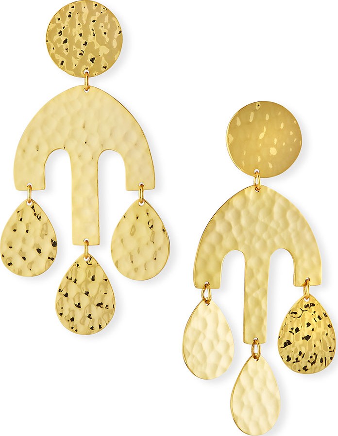 NEST Jewelry Hammered Geometric Statement Earrings