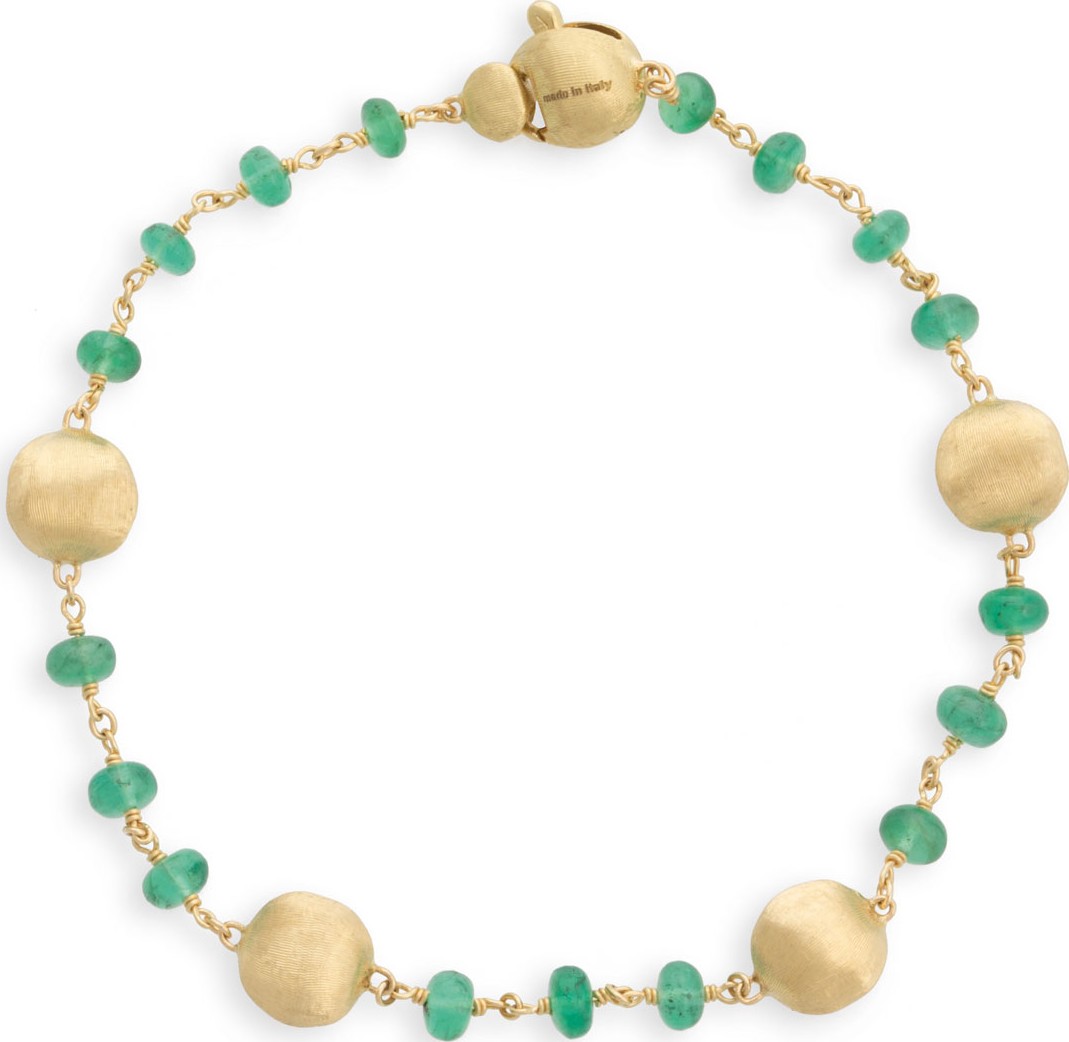 Marco Bicego 18k Gold Africa Emerald Bracelet