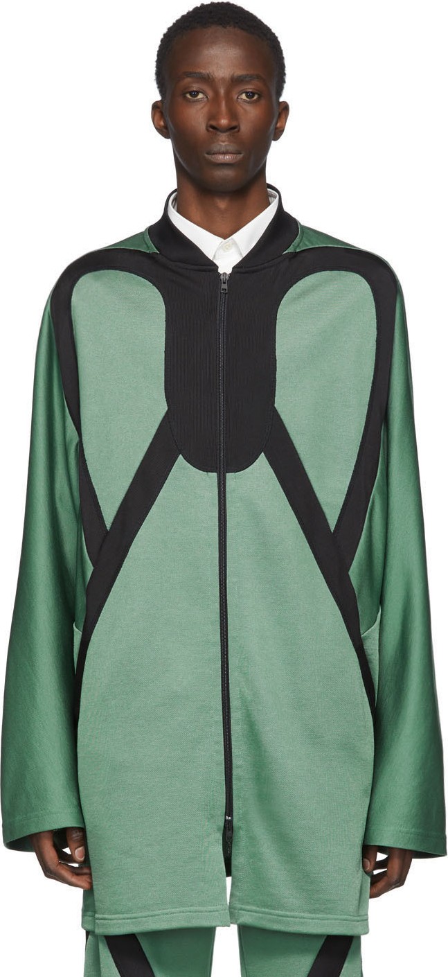Kiko Kostadinov Green & Black Lasso Zip Jacket