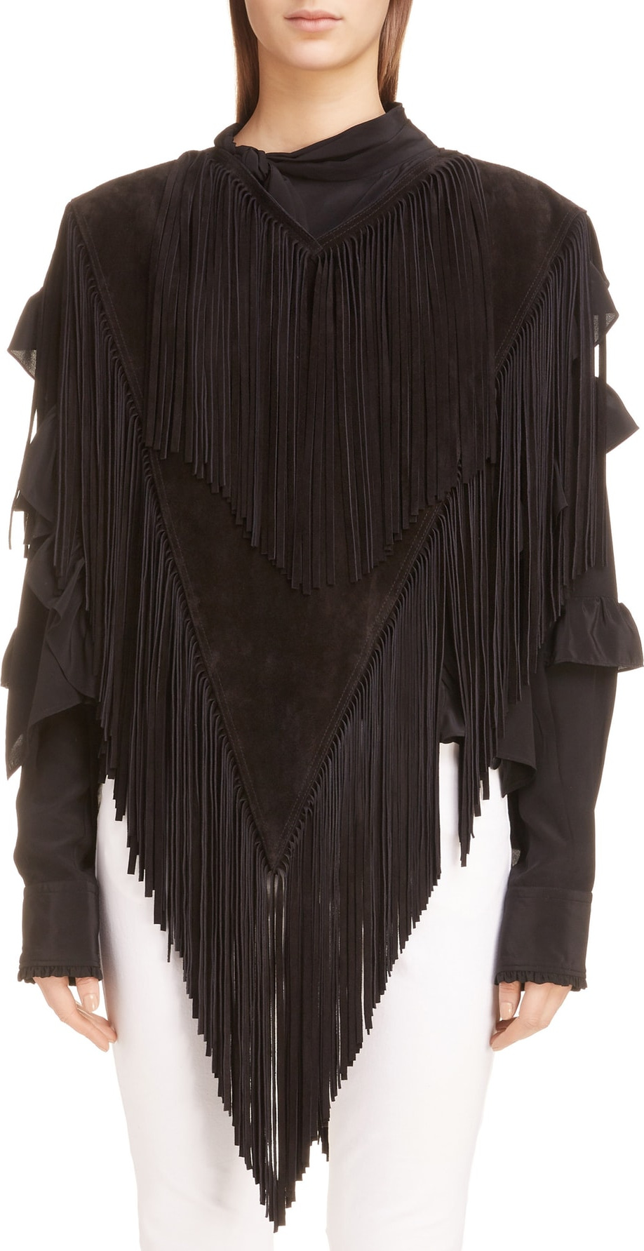 Isabel Marant Daniela Fringe Suede Cape