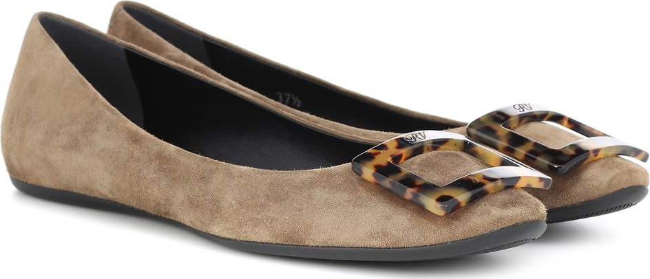 Roger Vivier Gommette suede ballet flats