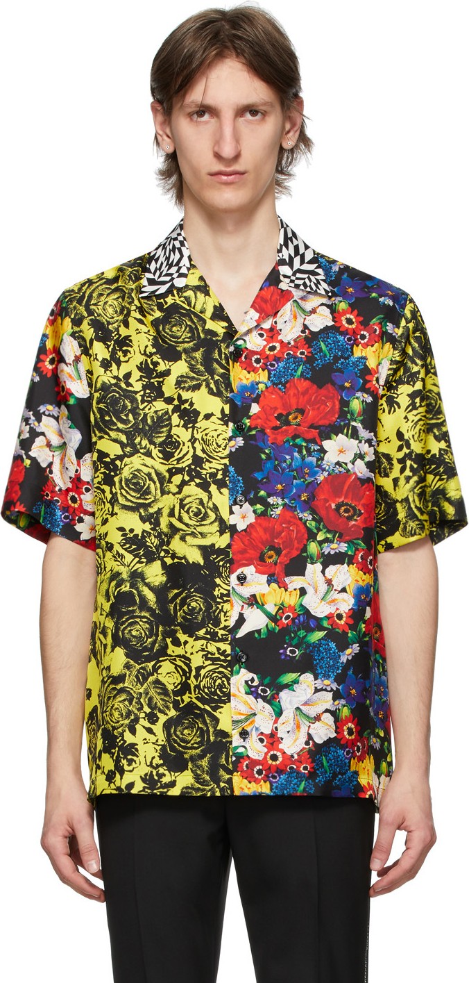 Versace SSENSE Exclusive Multicolor Bouquet Silk Shirt