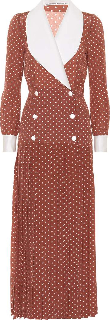 Alessandra Rich Polka-dot silk dress