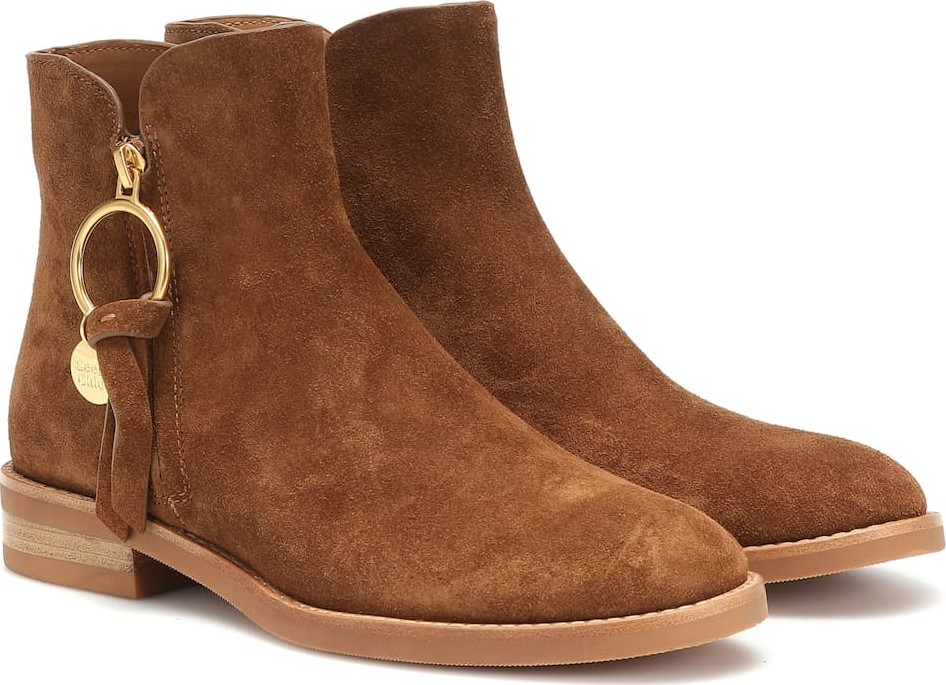 See By Chloé Louise Flat suede ankle boots